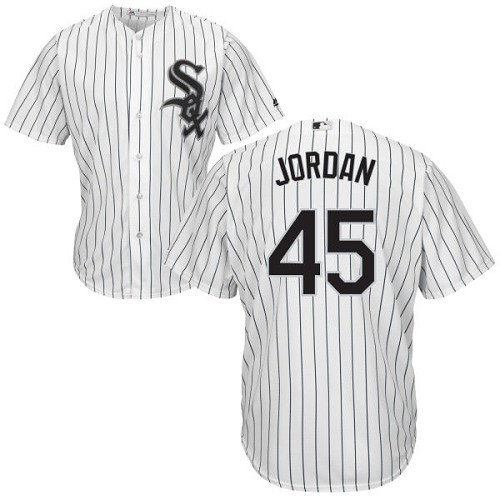 Chicago White Sox #45 Michael Jordan White(Black Strip) Home Cool Base Stitched Youth Jersey Youth