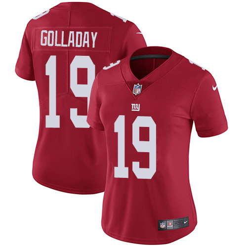 New York Giants #19 Kenny Golladay Red Women's Stitched Limited Inverted Legend Jersey Womens