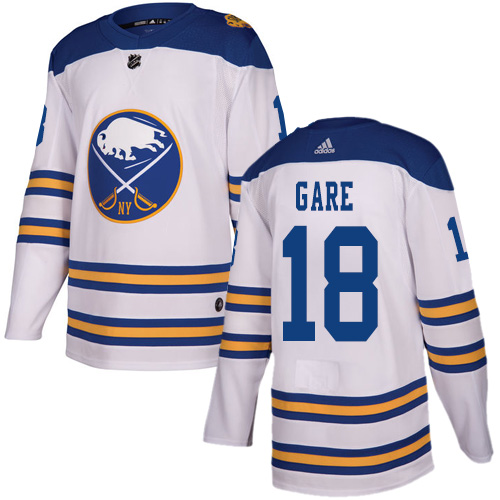 Adidas Buffalo Sabres #18 Danny Gare White Authentic 2018 Winter Classic Stitched Jersey Men's
