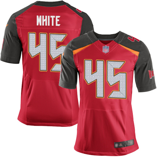 Buccaneers #45 Devin White Red Team Color Men's Stitched New Elite Jersey