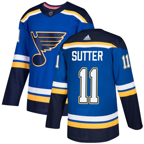 Adidas St. Louis Blues #11 Brian Sutter Blue Home Authentic Stitched Jersey Men's