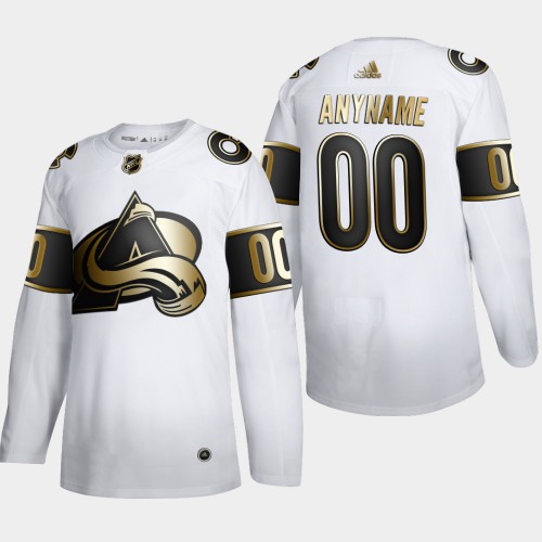 Colorado Avalanche Custom Men's Adidas White Golden Edition Limited Stitched Jersey