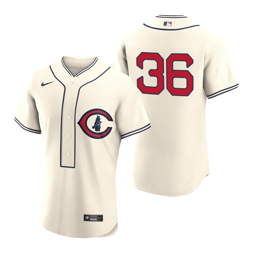 Chicago Cubs #36 Alfonso Rivas Men's 2022 Field Of Dreams Authentic Jersey - Cream