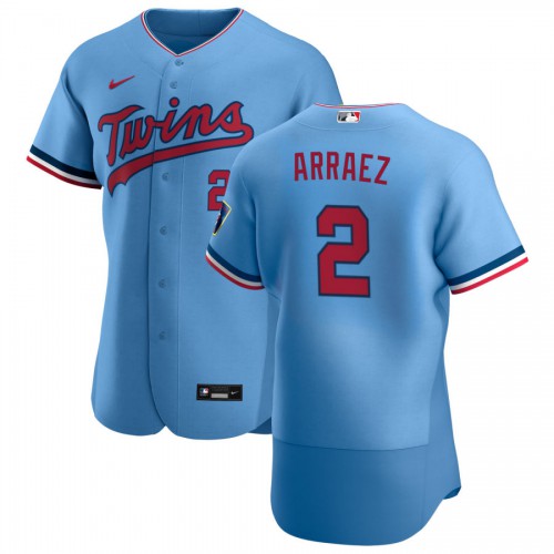 Minnesota Minnesota Twins #2 Luis Arraez Men's Light Blue Alternate 2020 Authentic Team Jersey Men's
