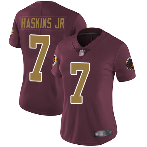 Washington Commanders #7 Dwayne Haskins Jr Burgundy Red Alternate Women's Stitched Vapor Untouchable Limited Jersey Womens