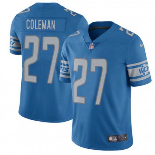 Detroit Lions #27 Justin Coleman Blue Team Color Men's Stitched Vapor Untouchable Limited Jersey Men's