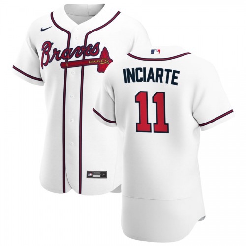 Atlanta Atlanta Braves #11 Ender Inciarte Men's White Home 2020 Authentic Player Jersey Men's