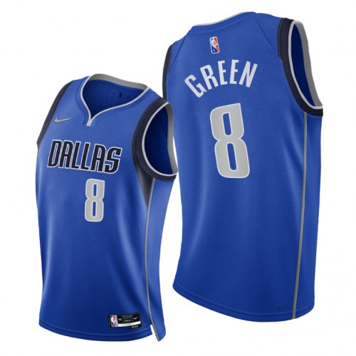 Dallas Mavericks #8 Josh Green Womens 2021-22 75th Diamond Anniversary Jersey Blue Womens