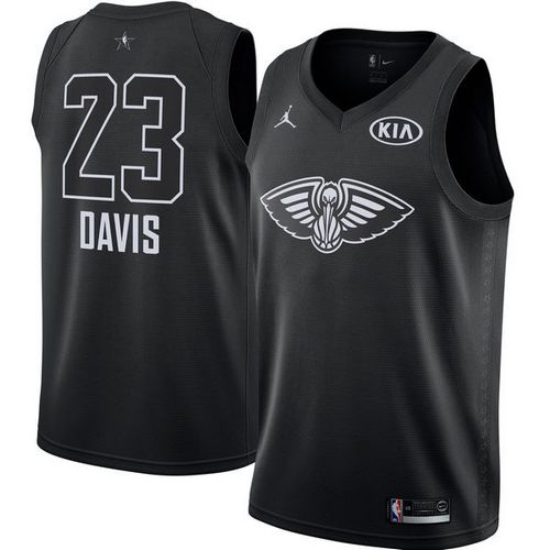 New Orleans Pelicans #23 Anthony Davis Black Youth Jordan Swingman 2018 All-Star Game Jersey Youth