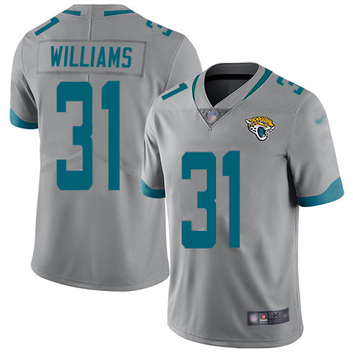 Jaguars #31 Darious Williams Silver Youth Stitched Limited Inverted Legend Jersey