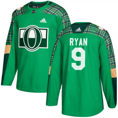 Adidas Ottawa Senators #9 Bobby Ryan adidas Green St. Patrick's Day Authentic Practice Stitched Jersey Men's
