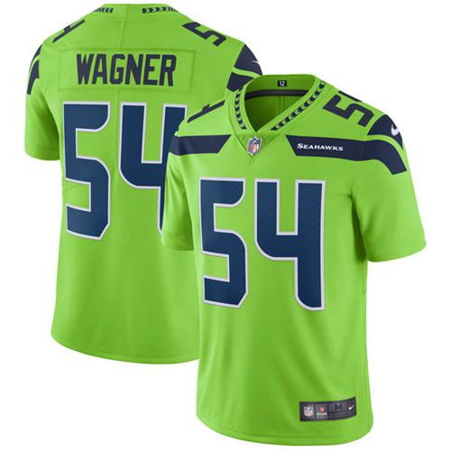 Seattle Seahawks #54 Bobby Wagner Green Men's Stitched Limited Rush Jersey Men's