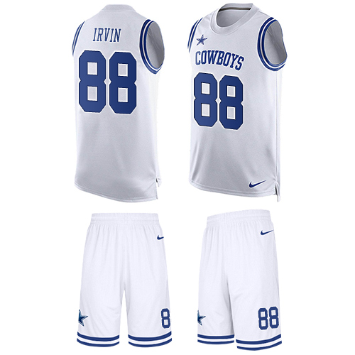 Cowboys #88 Michael Irvin White Men's Stitched Limited Tank Top Suit Jersey