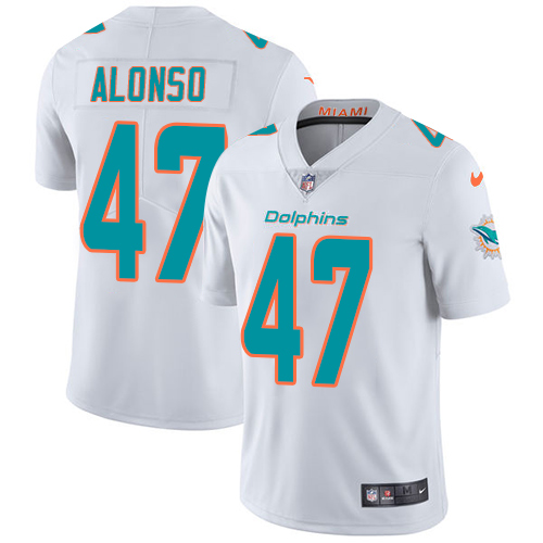 Miami Dolphins #47 Kiko Alonso White Men's Stitched Vapor Untouchable Limited Jersey Men's