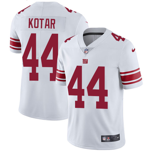 New York Giants #44 Doug Kotar White Men's Stitched Vapor Untouchable Limited Jersey Men's