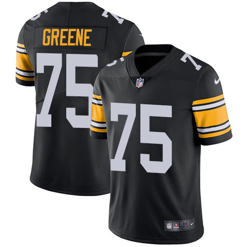Pittsburgh Steelers #75 Joe Greene Black Alternate Youth Stitched Vapor Untouchable Limited Jersey Youth