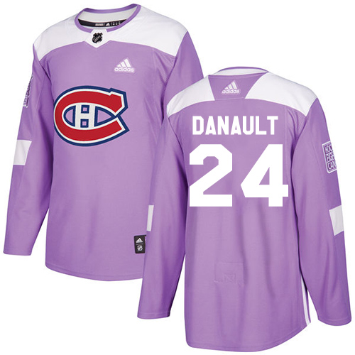 Adidas Montreal Canadiens #24 Phillip Danault Purple Authentic Fights Cancer Stitched Jersey Men's