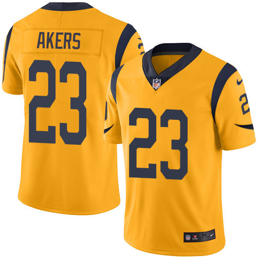 Los Angeles Rams #23 Cam Akers Gold Youth Stitched Limited Rush Jersey Youth