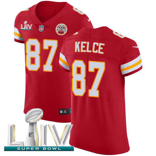 Chiefs #87 Travis Kelce Red Super Bowl LIV 2020 Team Color Men's Stitched Vapor Untouchable Elite Jersey