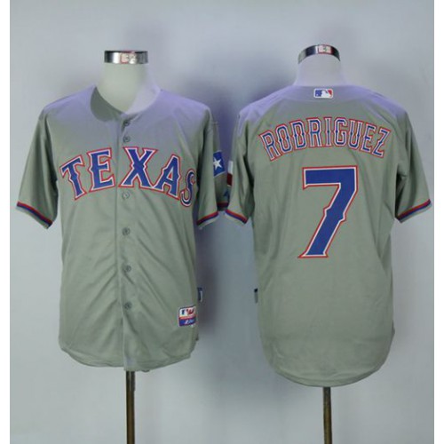 Texas Rangers #7 Ivan Rodriguez Grey Cool Base Stitched Jersey Men's