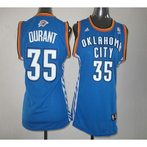 Oklahoma City Thunder #35 Kevin Durant Blue Road Womens Stitched Jersey Womens