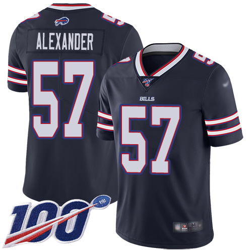 Buffalo Bills #57 Lorenzo Alexander Navy Men's Stitched Limited Inverted Legend 100th Season Jersey Men's