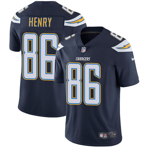 Los Angeles Chargers #86 Hunter Henry Navy Blue Team Color Men's Stitched Vapor Untouchable Limited Jersey Men's
