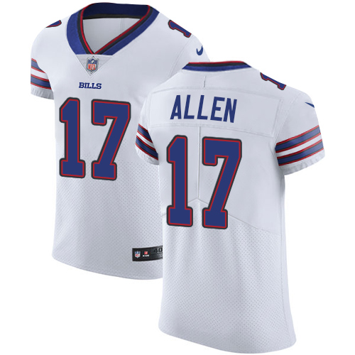 Bills #17 Josh Allen White Men's Stitched Vapor Untouchable Elite Jersey