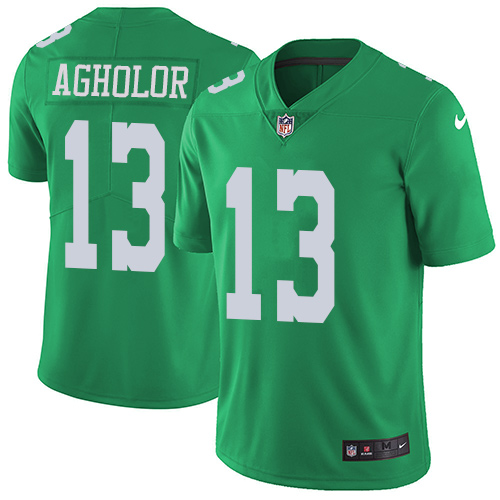 Philadelphia Eagles #13 Nelson Agholor Green Men's Stitched Limited Rush Jersey Men's