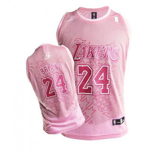 Los Angeles Lakers #24 Kobe Bryant Pink Fashion Womens Stitched Jersey Womens