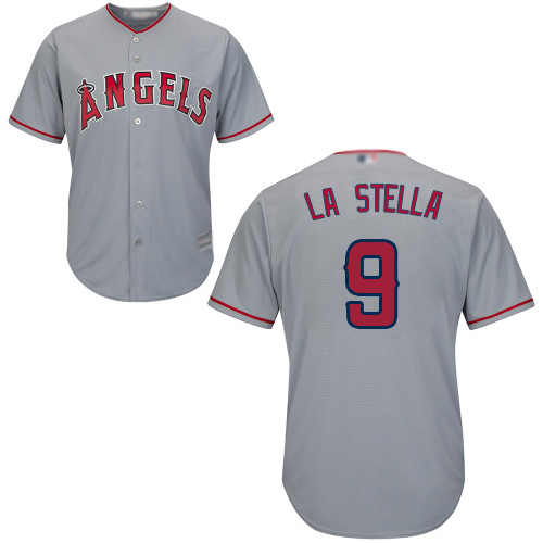 Los Angeles Angels of Anaheim #9 Tommy La Stella Grey New Cool Base Stitched Jersey Men's