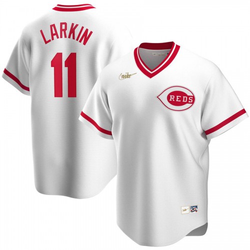 Cincinnati Cincinnati Reds #11 Barry Larkin Home Cooperstown Collection Player Jersey White Men's