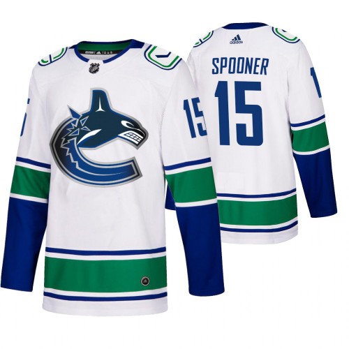 Vancouver Vancouver Canucks #15 Ryan Spooner 50th Anniversary Men's White 2019-20 Away Authentic Jersey Men's