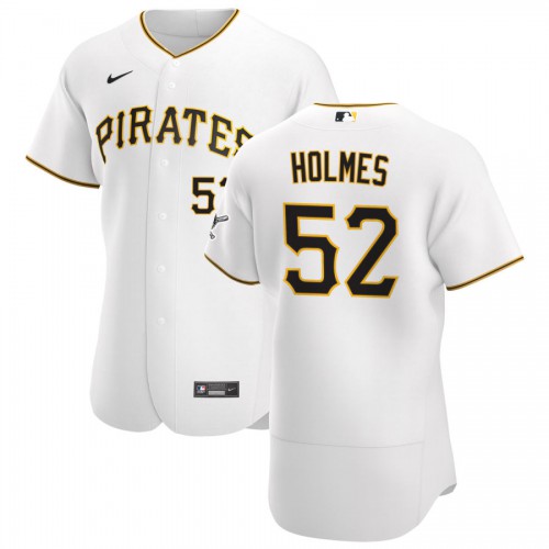 Pittsburgh Pittsburgh Pirates #52 Clay Holmes Men's White Home 2020 Authentic Player Jersey Men's