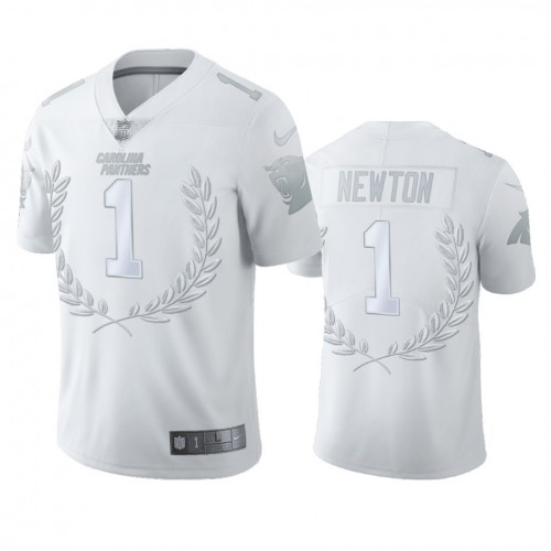 Carolina Carolina Panthers #1 Cam Newton Men''s Platinum MVP Limited Edition Jersey Men's
