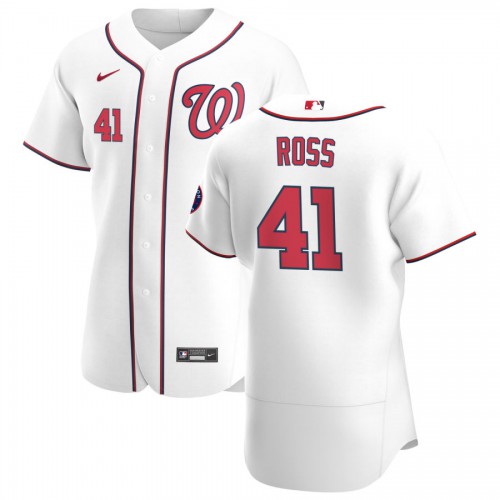 Washington Washington Nationals #41 Joe Ross Men's White Home 2020 Authentic Player Jersey Men's