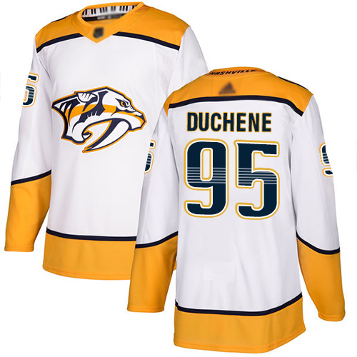 Adidas Nashville Predators #95 Matt Duchene White Road Authentic Stitched Youth Jersey Youth