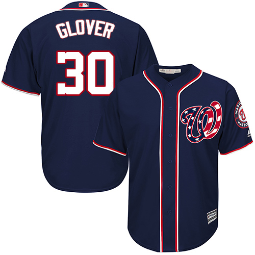 Washington Nationals #30 Koda Glover Navy Blue New Cool Base Stitched Jersey Men's