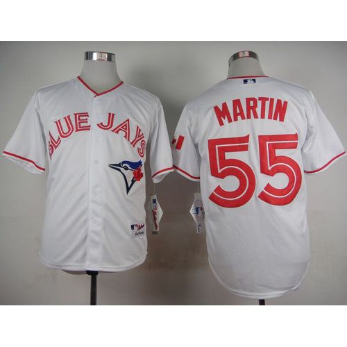 Toronto Blue Jays #55 Russell Martin White 2015 Canada Day Stitched Jersey Men's