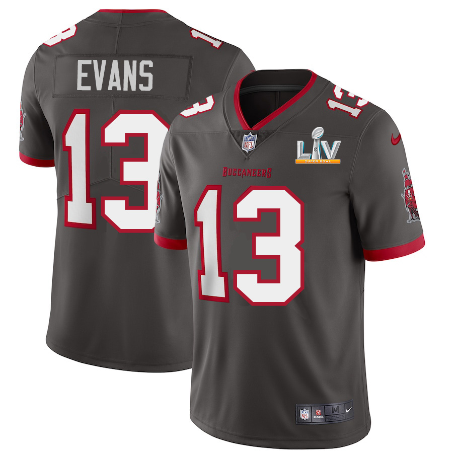 Tampa Bay Buccaneers #13 Mike Evans Youth Super Bowl LV Bound Pewter Alternate Vapor Limited Jersey