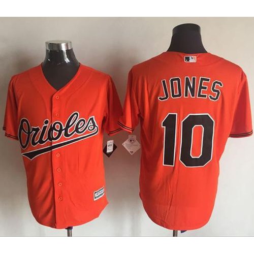 Baltimore Orioles #10 Adam Jones Orange New Cool Base Stitched Jersey Men's