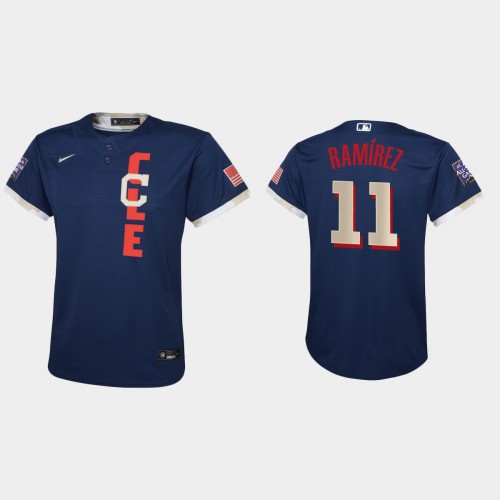 Cleveland Guardians #11 Jose Ramirez Youth 2021 All Star Game Navy Jersey Youth