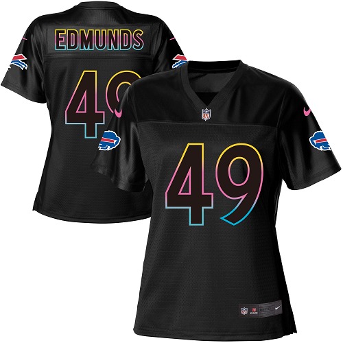 Bills #49 Tremaine Edmunds Black Women's Fashion Game Jersey