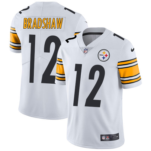 Steelers #12 Terry Bradshaw White Youth Stitched Vapor Untouchable Limited Jersey