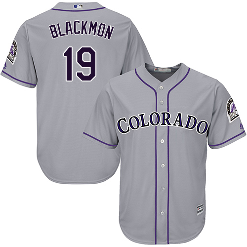 Colorado Rockies #19 Charlie Blackmon Grey New Cool Base Stitched Jersey Men's