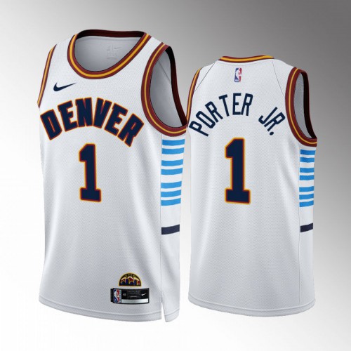 Denver Denver Nuggets #1 Michael Porter Jr. White 2022-23 Mens City Edition Jersey Mens