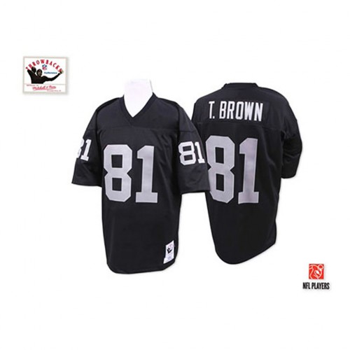 Youth Las Vegas Las Vegas Raiders #81 Tim Brown Mitchell & Ness Black Throwback Jersey Youth