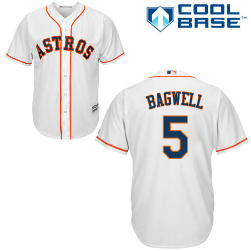 Houston Astros #5 Jeff Bagwell White Cool Base Stitched Youth Jersey Youth