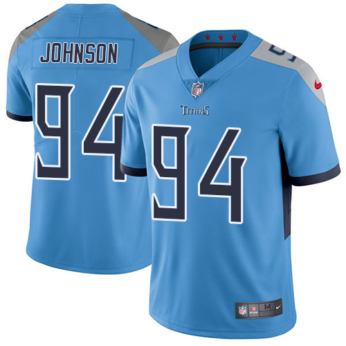 Tennessee Titans #94 Austin Johnson Light Blue Alternate Men's Stitched Vapor Untouchable Limited Jersey Men's