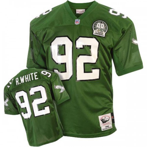 Mitchell&Ness Philadelphia Eagles #92 Reggie White Green Stitched Throwback Jersey Men's